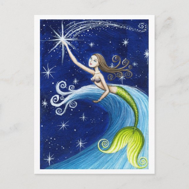 Shooting Star Mermaid Postcard (Front)