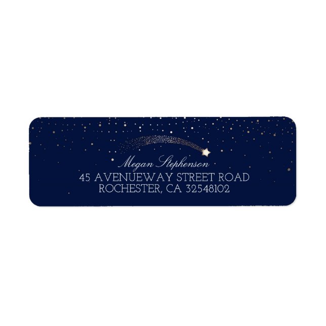 Shooting Star Navy Starry Night Wedding (Front)