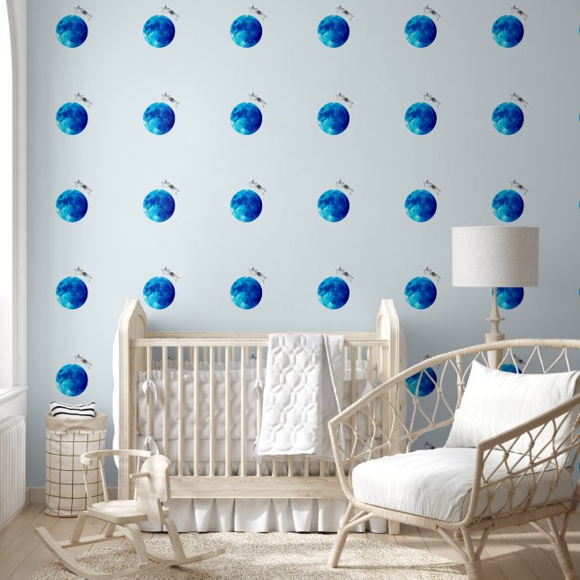 Shooting Star Over Blue Moon Wallpaper (Kids)
