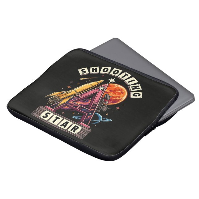 Shooting Star Space Laptop Sleeve (Front Top)