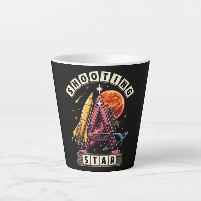 Shooting Star Space Latte Mug (Front)
