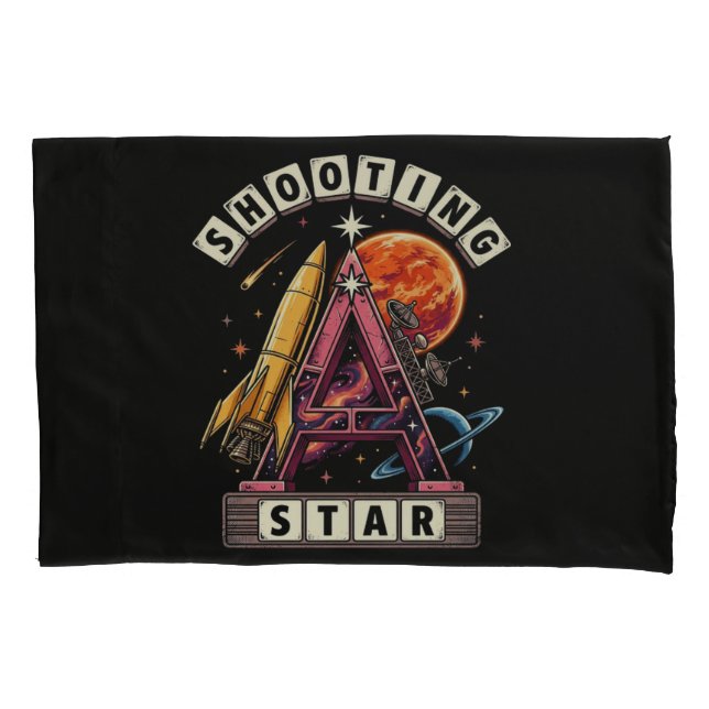 Shooting Star Space Pillowcase (Front)