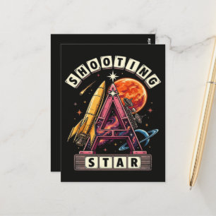 Shooting Star Space Postcard