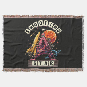 Shooting Star Space Throw Blanket