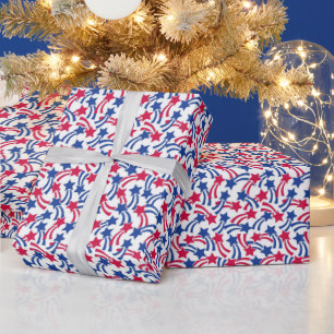 Shooting Star Spangled Gift Wrapping Paper