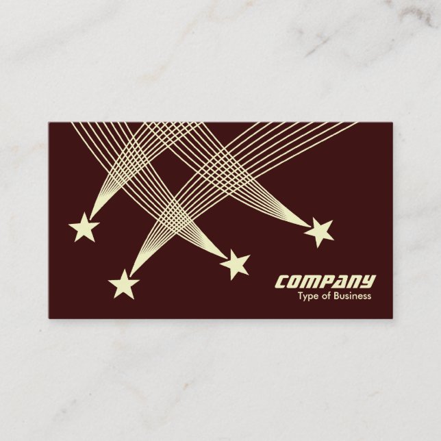 Shooting Stars - Cream on Dark Brown 330000 Business Card (Front)