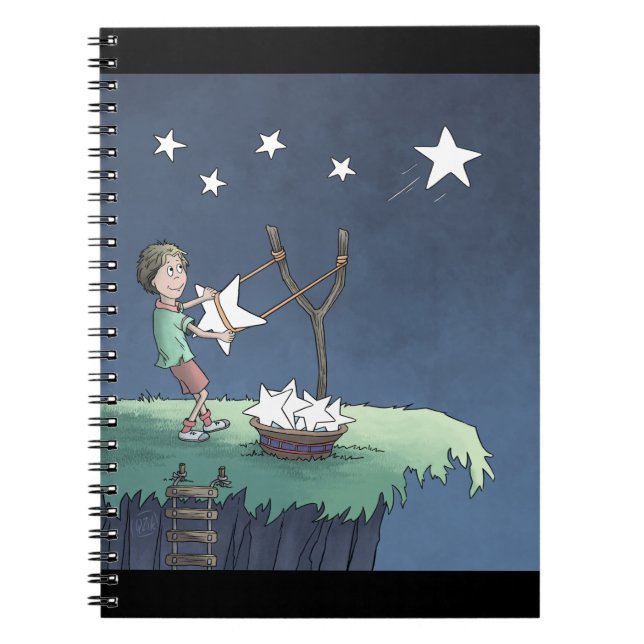 Shooting Stars - Creating Wishes   Notebook (Front)