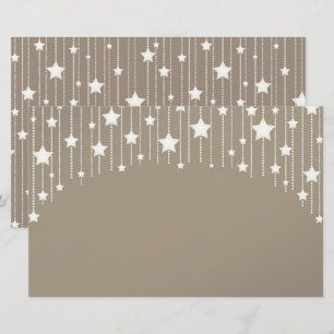 Shooting stars garland white and beige craft stationery
