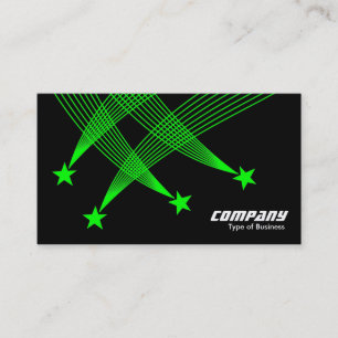 Shooting Stars - Green on Black Business Card
