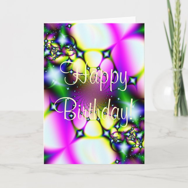 Shooting Stars Happy Birthday! Card (Front)