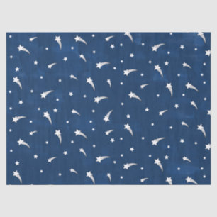 Shooting Stars Navy Blue Watercolor Tissue Paper