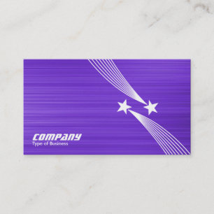 Shooting Stars v2 - White on Purple Texture Business Card