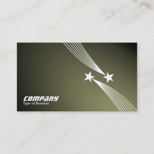 Shooting Stars v2 - White on Spotlit Khaki Business Card