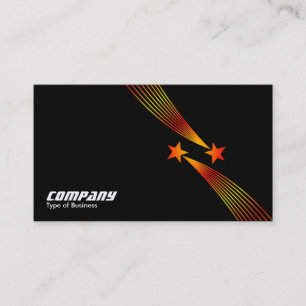 Shooting Stars v2 - Yellow and Red on Black v2 Business Card
