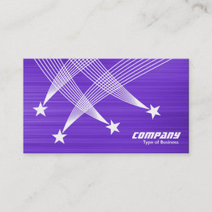 Shooting Stars - White on Brushed Purple Business Card