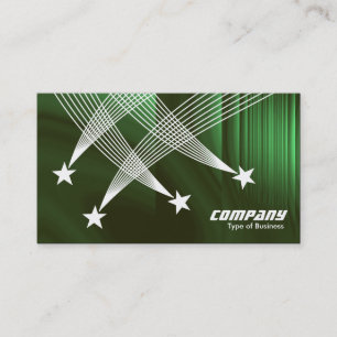 Shooting Stars - White on Green Texture Business Card