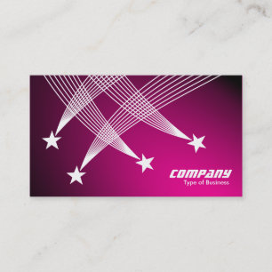 Shooting Stars - White on Spotlit Hot Pink Business Card
