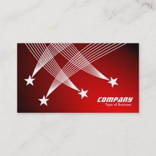 Shooting Stars - White on Spotlit Red Business Card