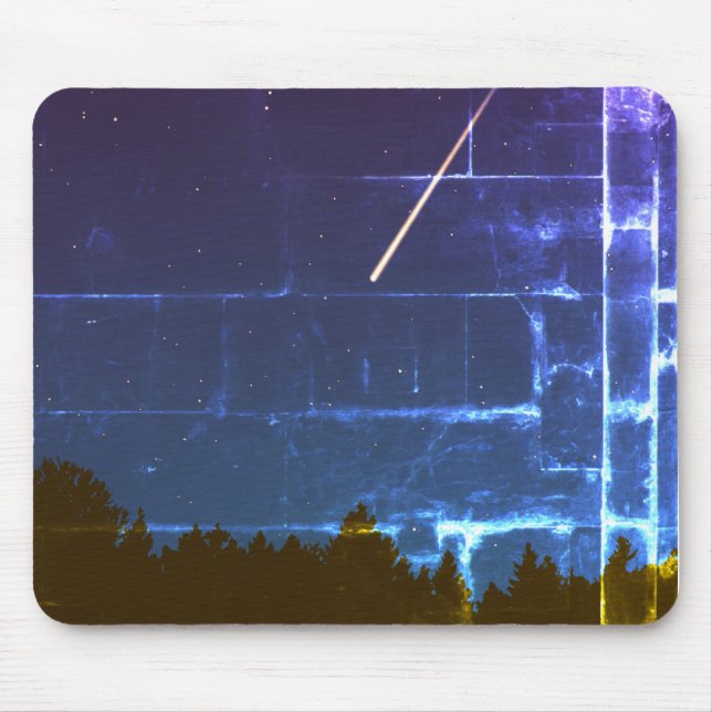Shooting Stars With Night Light Mouse Pad (Front)