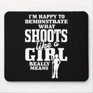 Shoots Like A Girl - Billiards Pool Shooter  Mouse Pad