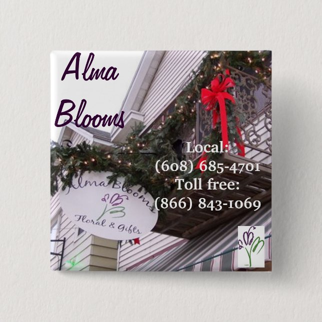 Shop 15 Cm Square Badge (Front)