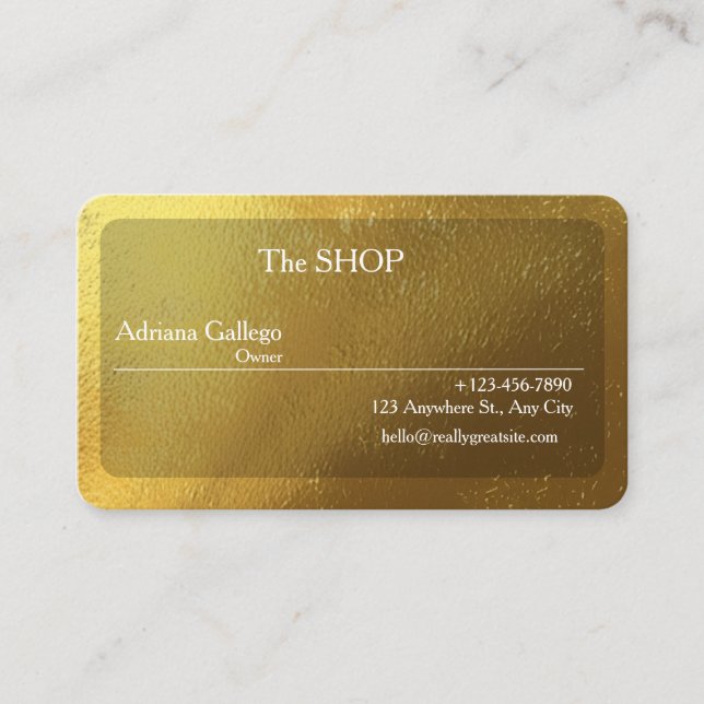  shop  Business card (editable) (Front)