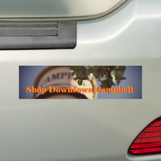 Shop Downtown Campbell Water Tower  Bumper Sticker