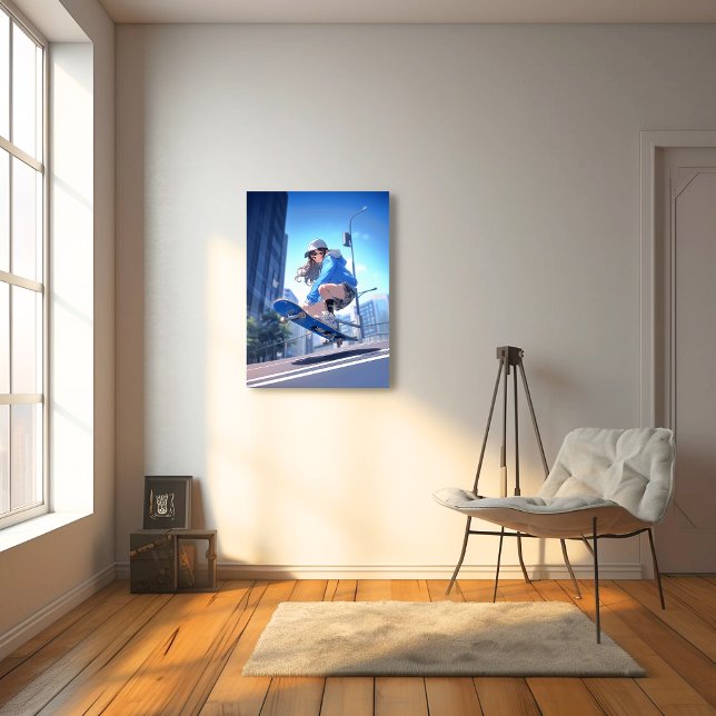 [SHOP Limited Illustration] Skateboard JK Poster P (Creator Uploaded)