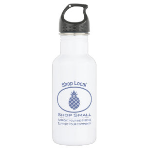 Shop Local, Shop Small blue pineapple 532 Ml Water Bottle