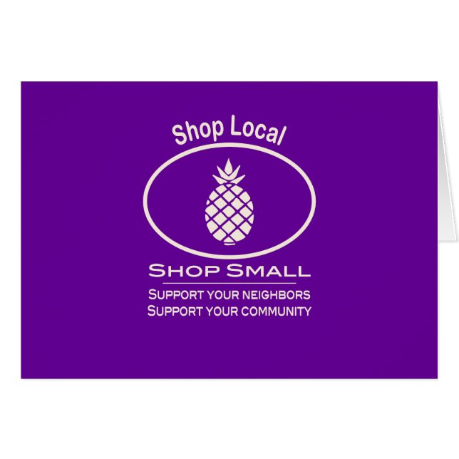 Shop Local, Shop Small cream pineapple (Front Horizontal)