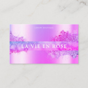 Shop Modern Purple Pink Elegant Glitter boutique Business Card