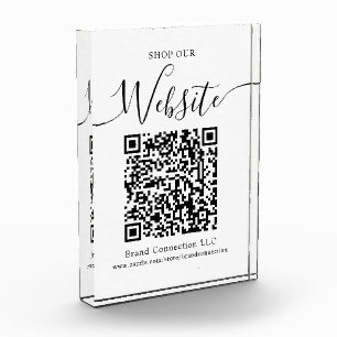Shop our Website QR Code Business Company Name Photo Block