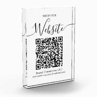 Shop our Website QR Code Business Company Name Photo Block