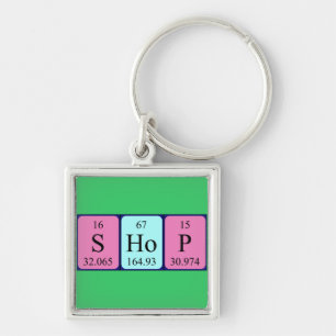 Shop periodic table keyring
