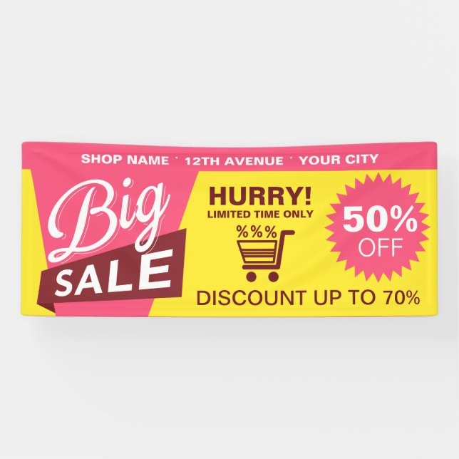 Shop Sale Discount Professional Commerce Banner (Horizontal)