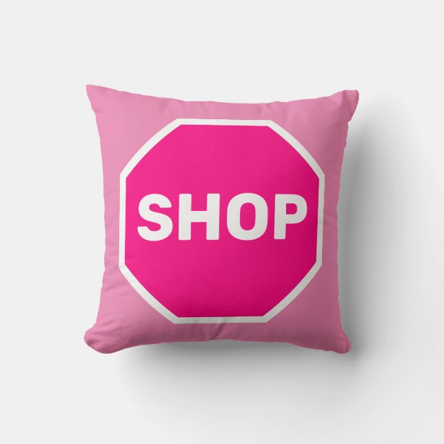 Shop Stop Sign Cushion (Front)