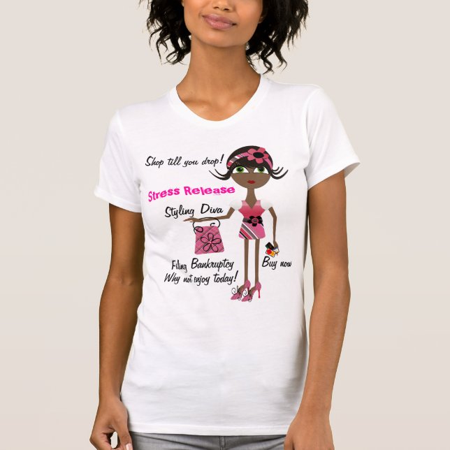 Shop Therapy Ladies Destroyed T-Shirt (Front)