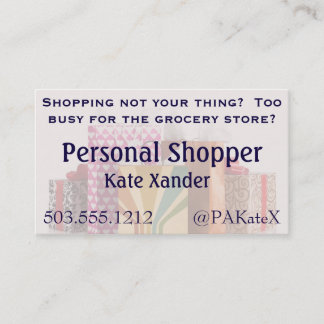 Shop Til You Drop Business Card