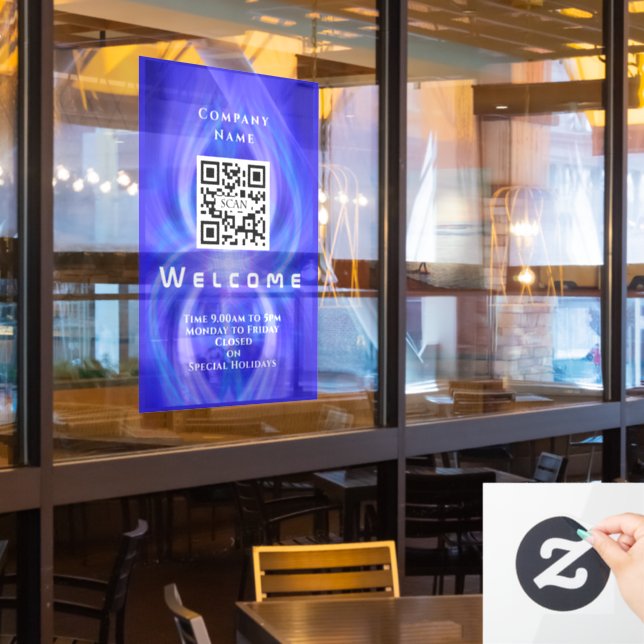 Shop Welcome QRcode Marine  (Restaurant Window)