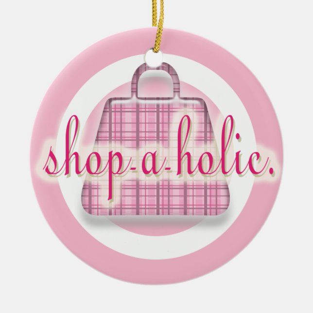 Shopaholic Holiday Ornament (Front)