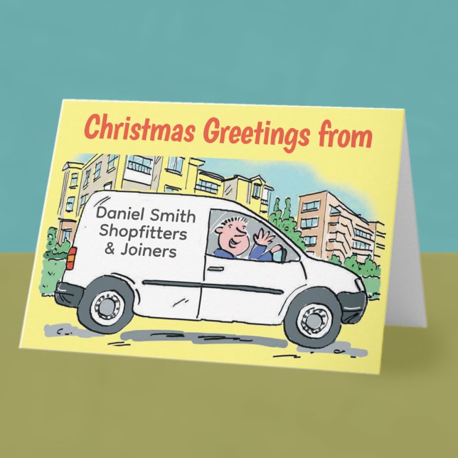 Shopfitters & Joiners White Van Christmas Card (Creator Uploaded)
