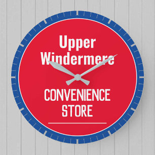 Shopkeeper Local Stores Wall Clock