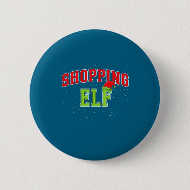 Shopng Elf Christmas Family Matching Group Xmas Sh 6 Cm Round Badge (Front)