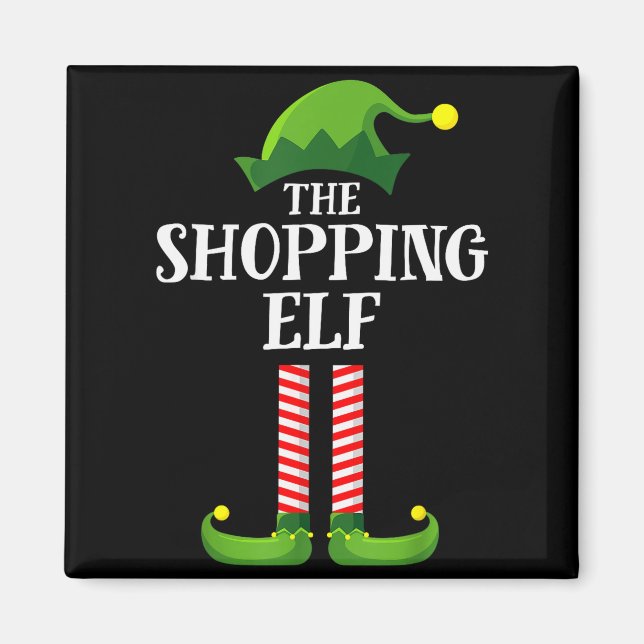 Shopng Elf Matching Family Group Christmas Party P Magnet (Front)