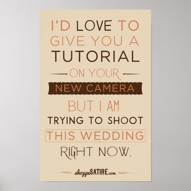 Shoppe Satire - Humour for Photographers Poster (Front)