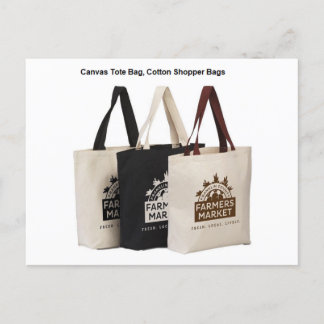 Shopping Bag, Canvas Tote Bag, Grocery Bag Postcard