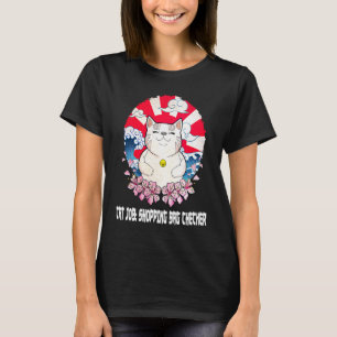 Shopping Bag Chequered Cat Mum  Cat Dad Humour Cat T-Shirt