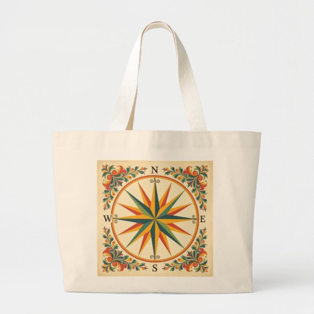 Shopping bag with a compass rose (Front)