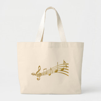 Shopping bag with musical notes