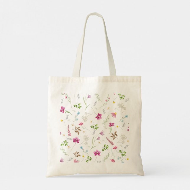 shopping bag with wild flowers (Back)